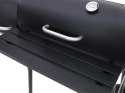 Grill ogrodowy duży węglowy beczka bbq wędzarnia z pokrywą ruszt półka koła