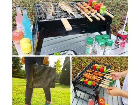 Grill turystyczny przenośny składany walizka węglowy kempingowy bbq Grill turystyczny przenośny składany walizka węglowy kempingowy bbq