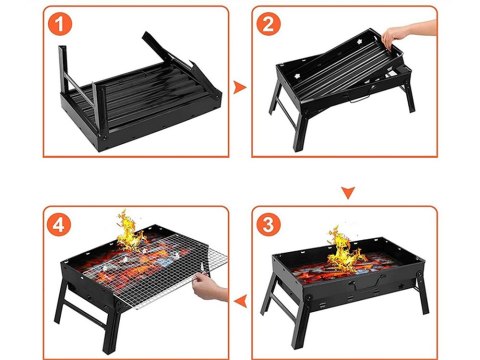 Grill turystyczny przenośny składany walizka węglowy kempingowy bbq Grill turystyczny przenośny składany walizka węglowy kempingowy bbq
