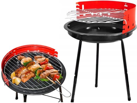 Grill węglowy brykietowy ogrodowy okrągły przenośny turystyczny na biwak Grill węglowy brykietowy ogrodowy okrągły przenośny turystyczny na biwak