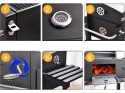 Grill węglowy ogrodowy dwa ruszty termometr pokrywa półka popielnik duży