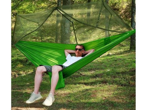 Hamak ogrodowy dwuosobowy turystyczny z moskitierą survival 250x140 wygodny Hamak ogrodowy dwuosobowy turystyczny z moskitierą survival 250x140 wygodny