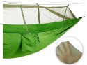 Hamak ogrodowy dwuosobowy turystyczny z moskitierą survival 250x140 wygodny