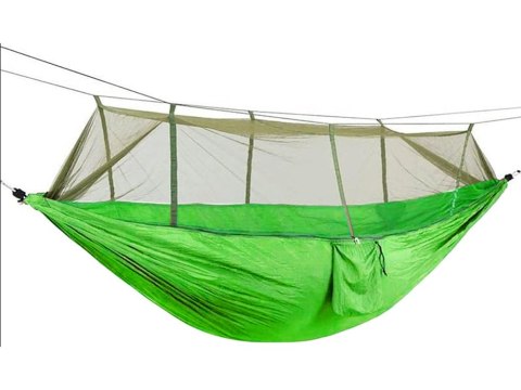 Hamak ogrodowy dwuosobowy turystyczny z moskitierą survival 250x140 wygodny Hamak ogrodowy dwuosobowy turystyczny z moskitierą survival 250x140 wygodny