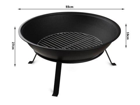 Palenisko ogrodowe duże pogrzebacz stojak ruszt grill ognisko 55 kociołek Palenisko ogrodowe duże pogrzebacz stojak ruszt grill ognisko 55 kociołek