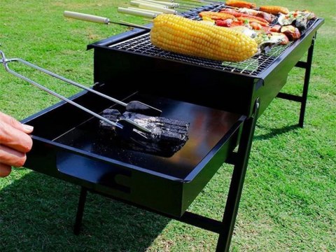 Grill turystyczny przenośny składany walizka węglowy kempingowy bbq duży Grill turystyczny przenośny składany walizka węglowy kempingowy bbq duży