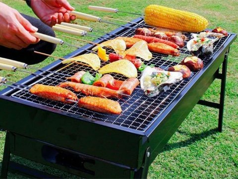 Grill turystyczny przenośny składany walizka węglowy kempingowy bbq duży Grill turystyczny przenośny składany walizka węglowy kempingowy bbq duży