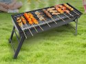 Grill turystyczny przenośny składany walizka węglowy kempingowy bbq duży