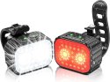 Lampka rowerowa led zestaw tył przód usb na rower na kierownice akumulator