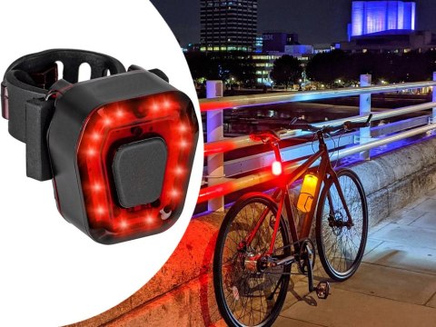Lampka rowerowa tylna 14 led na rower światło czerwone mocne tył aku usb Lampka rowerowa tylna 14 led na rower światło czerwone mocne tył aku usb