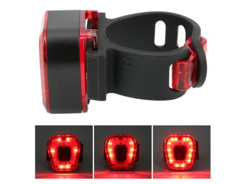Lampka rowerowa tylna 14 led na rower światło czerwone mocne tył aku usb Lampka rowerowa tylna 14 led na rower światło czerwone mocne tył aku usb