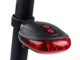 Lampka rowerowa tylna laserowa 5 led laser linia oświetlenie tylnie drogi