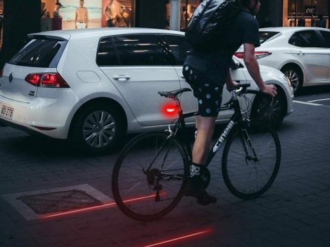 Lampka rowerowa tylna laserowa 5 led laser linia oświetlenie tylnie drogi Lampka rowerowa tylna laserowa 5 led laser linia oświetlenie tylnie drogi