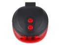 Lampka rowerowa tylna laserowa 5 led laser linia oświetlenie tylnie drogi