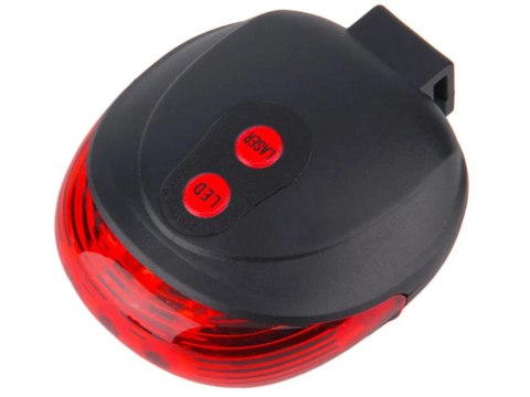 Lampka rowerowa tylna laserowa 5 led laser linia oświetlenie tylnie drogi Lampka rowerowa tylna laserowa 5 led laser linia oświetlenie tylnie drogi