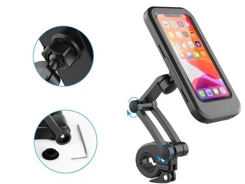Uchwyt rowerowy na telefon do telefonu wodoodporny zamykany obrotowy 360 Uchwyt rowerowy na telefon do telefonu wodoodporny zamykany obrotowy 360