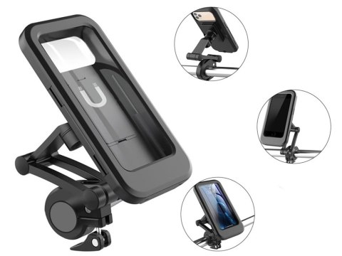 Uchwyt rowerowy na telefon do telefonu wodoodporny zamykany obrotowy 360 Uchwyt rowerowy na telefon do telefonu wodoodporny zamykany obrotowy 360