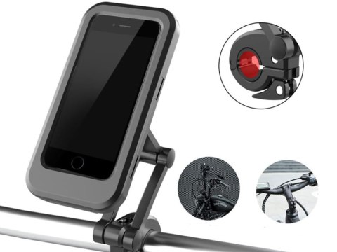 Uchwyt rowerowy na telefon do telefonu wodoodporny zamykany obrotowy 360 Uchwyt rowerowy na telefon do telefonu wodoodporny zamykany obrotowy 360