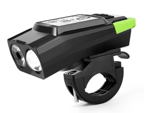 Lampka rowerowa przednia tylna led licznik bezprzewodowy klakson głośny 3w1 Lampka rowerowa przednia tylna led licznik bezprzewodowy klakson głośny 3w1