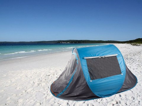 Namiot plażowy pop-up uv zamykany samorozkładający niebieski duży Namiot plażowy pop-up uv zamykany samorozkładający niebieski duży