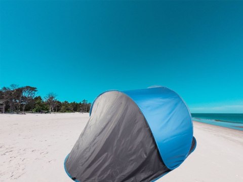 Namiot plażowy pop-up uv zamykany samorozkładający niebieski duży Namiot plażowy pop-up uv zamykany samorozkładający niebieski duży