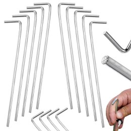 Szpilki do namiotu mocujące śledzie kotwy stal 24cm 10szt hak haczyk kołki