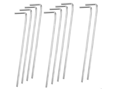 Szpilki do namiotu mocujące śledzie kotwy stal 24cm 10szt hak haczyk kołki Szpilki do namiotu mocujące śledzie kotwy stal 24cm 10szt hak haczyk kołki