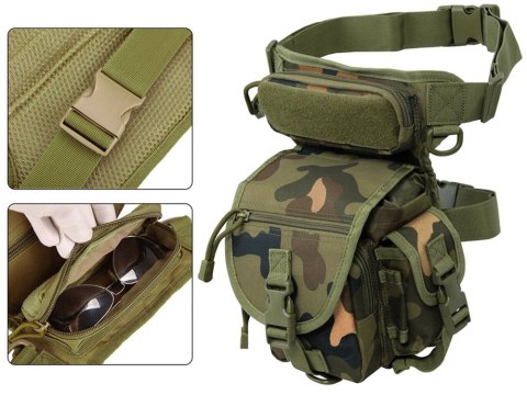 Torba saszetka biodrowa na nogę wojskowa taktyczna pojemna militarna nerka Torba saszetka biodrowa na nogę wojskowa taktyczna pojemna militarna nerka