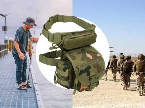 Torba saszetka biodrowa na nogę wojskowa taktyczna pojemna militarna nerka Torba saszetka biodrowa na nogę wojskowa taktyczna pojemna militarna nerka