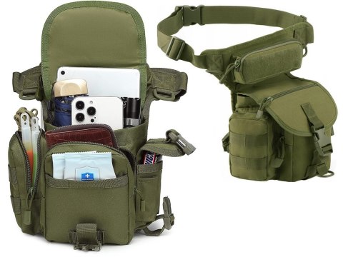 Torba saszetka biodrowa na nogę wojskowa taktyczna pojemna militarna nerka Torba saszetka biodrowa na nogę wojskowa taktyczna pojemna militarna nerka