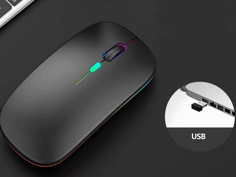 Mysz myszka optyczna bezprzewodowa slim 2,4 ghz bluetooth do laptopa pc Mysz myszka optyczna bezprzewodowa slim 2,4 ghz bluetooth do laptopa pc