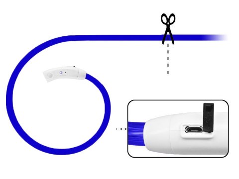 Obroża świecąca led dla psa i kota wodoodprna regulowana regulacja 47cm usb Obroża świecąca led dla psa i kota wodoodprna regulowana regulacja 47cm usb