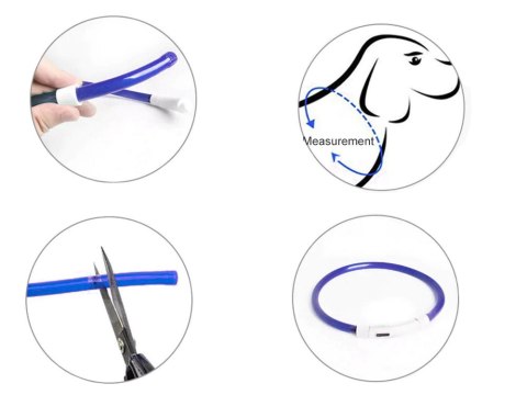 Obroża świecąca led dla psa i kota wodoodprna regulowana regulacja 47cm usb Obroża świecąca led dla psa i kota wodoodprna regulowana regulacja 47cm usb