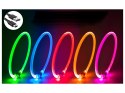 Obroża świecąca led dla psa i kota wodoodprna regulowana regulacja 47cm usb