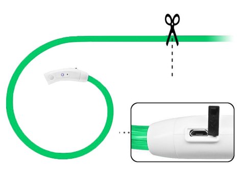Obroża świecąca led dla psa i kota wodoodprna regulowana regulacja 47cm usb Obroża świecąca led dla psa i kota wodoodprna regulowana regulacja 47cm usb
