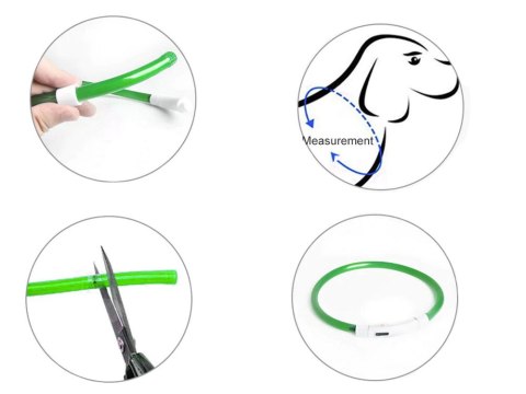 Obroża świecąca led dla psa i kota wodoodprna regulowana regulacja 47cm usb Obroża świecąca led dla psa i kota wodoodprna regulowana regulacja 47cm usb