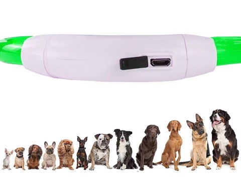 Obroża świecąca led dla psa i kota wodoodprna regulowana regulacja 47cm usb Obroża świecąca led dla psa i kota wodoodprna regulowana regulacja 47cm usb