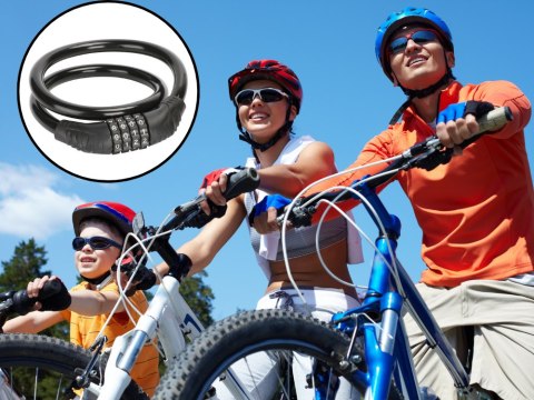 Zabezpieczenie rowerowe blokada zapięcie linka kod szyfr czterocyfrowy Zabezpieczenie rowerowe blokada zapięcie linka kod szyfr czterocyfrowy