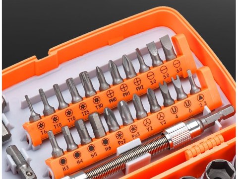 Zestaw komplet narzędzi bitów torx kluczy nasadowych 5-14mm 38 elementów Zestaw komplet narzędzi bitów torx kluczy nasadowych 5-14mm 38 elementów