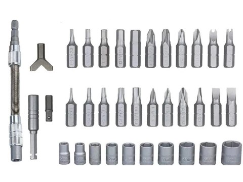 Zestaw komplet narzędzi bitów torx kluczy nasadowych 5-14mm 38 elementów Zestaw komplet narzędzi bitów torx kluczy nasadowych 5-14mm 38 elementów