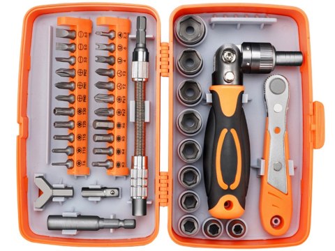 Zestaw komplet narzędzi bitów torx kluczy nasadowych 5-14mm 38 elementów Zestaw komplet narzędzi bitów torx kluczy nasadowych 5-14mm 38 elementów