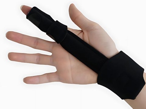 Stabilizator palców u ręki szyna usztywniacz nadgarstka materiałowy na rzep Stabilizator palców u ręki szyna usztywniacz nadgarstka materiałowy na rzep