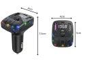 Transmiter fm mp3 estaw głośnomówiący 2xusb + usb c bluetooth 5.3 lcd 12v