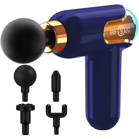 Mini pistolet do masażu mocny masażer massage gun przenośny + 4 końcówki Mini pistolet do masażu mocny masażer massage gun przenośny + 4 końcówki