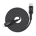 KABEL PRZEWÓD MFI DO IPHONE USB-C - LIGHTNING 30W 3A 1.8M CZARNY