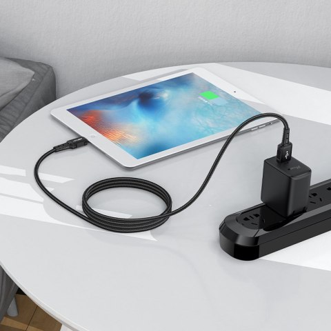 KABEL PRZEWÓD MFI DO IPHONE USB - LIGHTNING 2.4A 1.8M CZARNY KABEL PRZEWÓD MFI DO IPHONE USB - LIGHTNING 2.4A 1.8M CZARNY