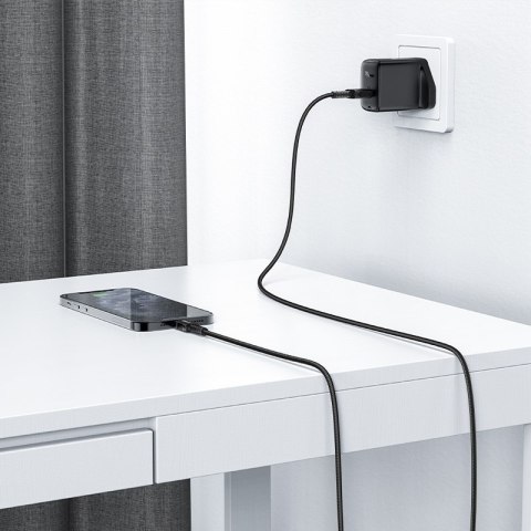 KABEL PRZEWÓD MFI DO IPHONE USB - LIGHTNING 2.4A 1.8M CZARNY KABEL PRZEWÓD MFI DO IPHONE USB - LIGHTNING 2.4A 1.8M CZARNY