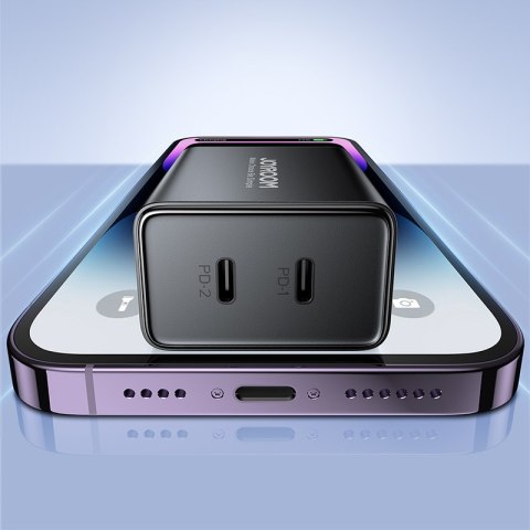 SZYBKA ŁADOWARKA SIECIOWA 40W 2X USB-C QC PD CZARNA SZYBKA ŁADOWARKA SIECIOWA 40W 2X USB-C QC PD CZARNA