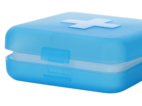 Pojemnik pudełko kasetka na leki suplementy tabletki podróżny 4 przegródki Pojemnik pudełko kasetka na leki suplementy tabletki podróżny 4 przegródki