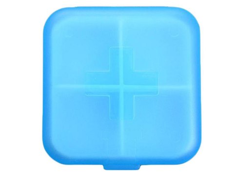 Pojemnik pudełko kasetka na leki suplementy tabletki podróżny 4 przegródki Pojemnik pudełko kasetka na leki suplementy tabletki podróżny 4 przegródki
